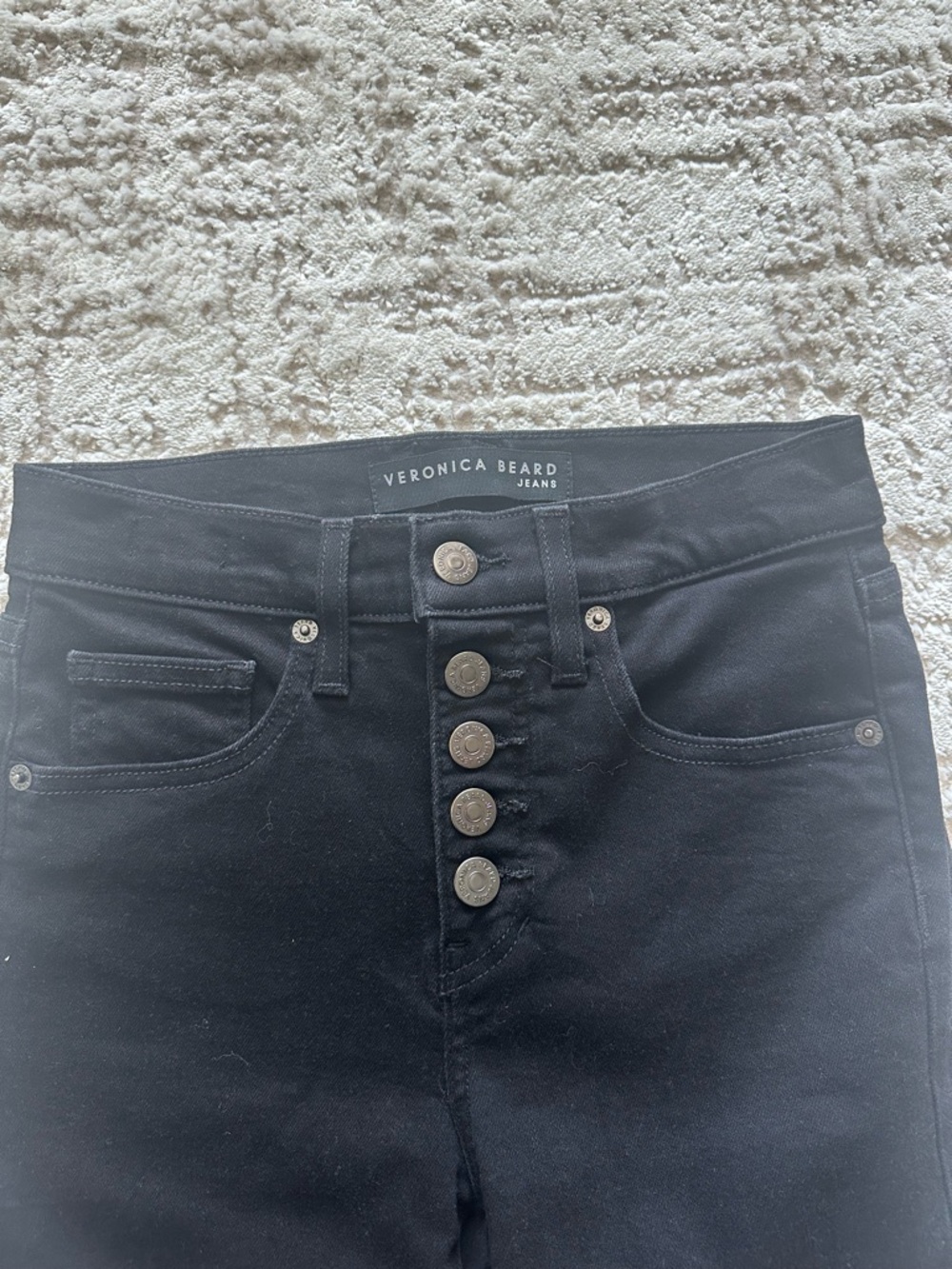Veronica Beard Jeans ~ Butterfly ~ Classic Black ~ High Rise ~ Ankle ~ Skinny - Picture 2 of 6